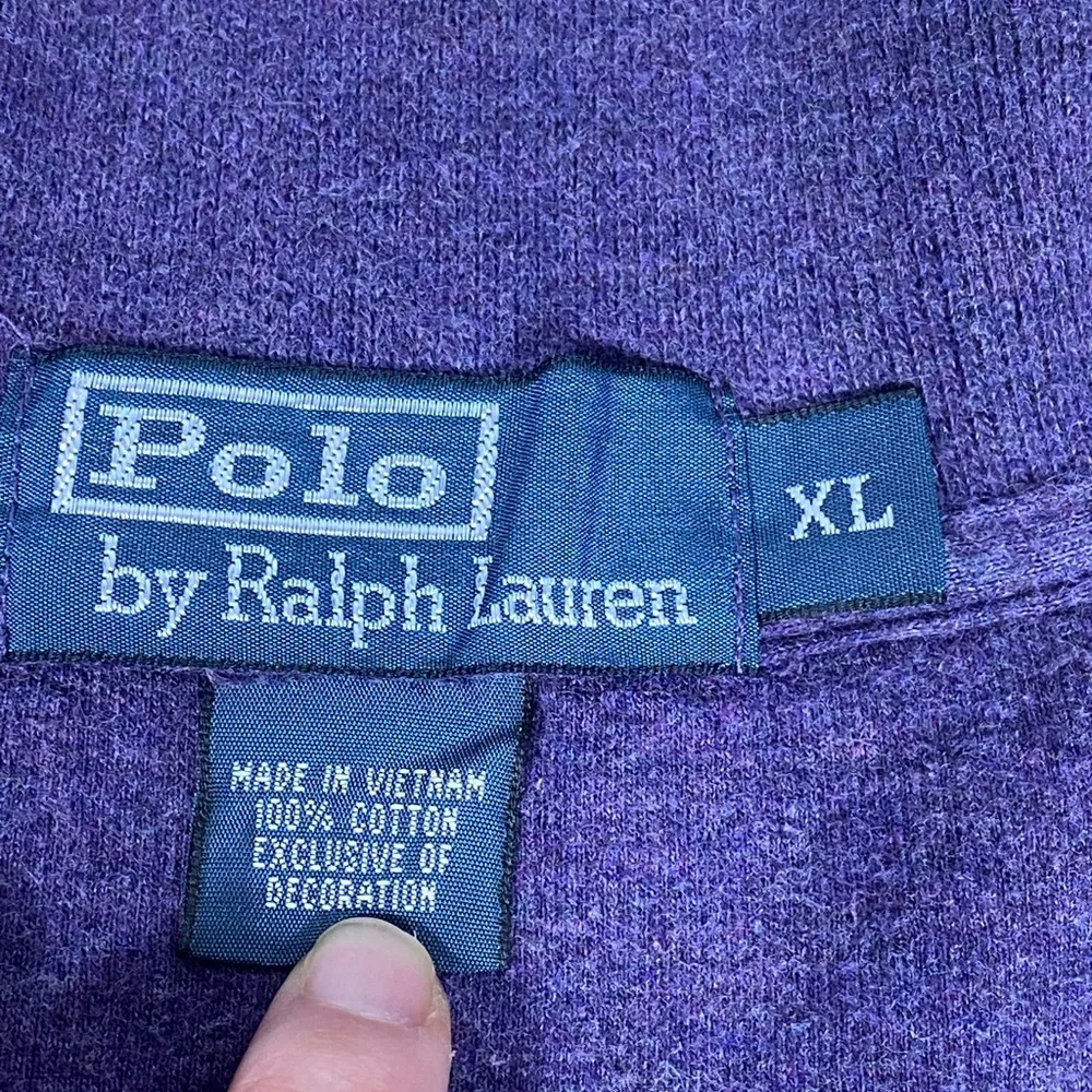 Vintage Polo Ralph Lauren Men’s Quarter Zip in purple size XL